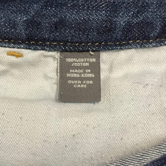 Abercrombie and Fitch Womens Jeans Size 4 Distressed Capri Blue Jeans Dark Wash - Picture 6 of 12